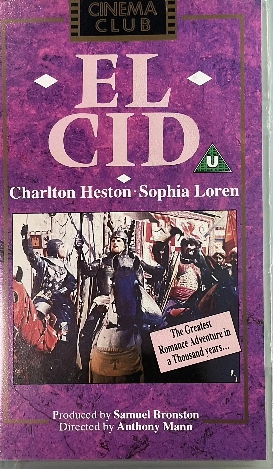 (image for) EL Cid VHS Video cert U